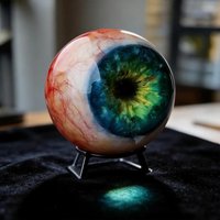3D Creepy Monster Eye Sculpture Ornament Hyper-Realistic Monster Eye Decor Unique Creepy Eye Figurine Gift for Halloween Gothic