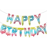 13pcs Happy Birthday Decoration Balloons Pink Blue Letter Foil Ballons Set Birthday Party Decor Air Globos Balony Anniversaire