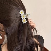 Cute Daisy Flower Hair Claw Clip Small Non-Slip Hair Clamp for Half-Up Hairstyles Hair Accessories for Women