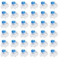 iTLY 36Pcs Keyboard Switches (3-Pin 50gf Light Blue) - Accurate Dustproof Pre-Lubed Tactile Linear Keyboard Switch Replacement