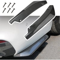 2PCS Car Front Rear Bumper Scratch Protector Strip Lip Spoiler Diffuser Splitter Extension Carbon Fiber Winglets Side Skirt