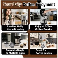 Reusable Coffee Filter Compatible with Cuisinart Coffee Maker, 304 Stainless Steel Mesh Permanent Filter for Cuisinart 10-14cup