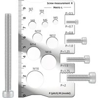 Thread Pitch Gauge Measurement Ruler For Screw Space Saving Measuring Gauge Tool For Bit Bolt Nut Screw Craft Industry And Home