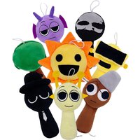 Sprunki Plush Big Eye Sun Stuffed Doll Soft Plush Ornament Collectible Figurine Desktop Display Decor Holiday Party Decor gift