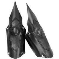 Medieval Dark Wizard Witch Cosplay Costume Props Viking Knight Samurai Arm Bracer Gothic Leather Armor Cuff Accessory For Larp