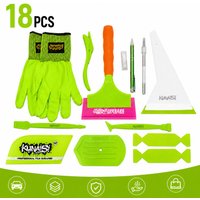 KUNAISI 18PCS Window Tint Tool Kit Vinyl Wrap Installation Set with Gloves Squeegee Cutter for PPF Car Film Application