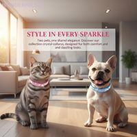 New Crystal Dog Collar Comfortable Glitter Rhinestone Dog Collars Zinc Alloy Buckle Collar For Small Dogs Cats
