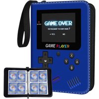 Game Card Binder, 4 Pocket Card Collections Album, Gaming Trading Cards Binder Fit 400 Cards with 50 Removable Sleeves