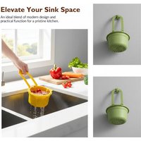 Exclusive Detachable Kitchen Sink Strainer Basket with Hanging Rack for Effective Drain Cleaning