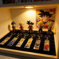 Dragon Ball Metal Hollow Out Keychains Bookmark Cute Jet Manga Fashion Bag Key Tag Jewelry Accessory Key Ring Holder Gift Anime