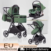 Poussette bébé 3 en 1, pliable facilement, multifonctionnelle, poussette de voyage portable, siège de sécurité, norme européenne pour nouveau-né