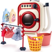 Kids Game Washing Machine Toy Mini Simulation Electric Toys Rotate Kinetic Cleaning Preschool Toys For Girls Pretend Play House