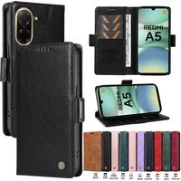 Luxury Magnetic Leather Wallet Case for Redmi A1 A3 A4 A5 9A 9C 10 10A 10C 11A 12 13 13C 14C 15 15C 4G Prenium Case Phone Cover