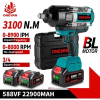 ONEVAN 3100N.M Bürstenloser elektrischer Schlagschrauber 3/4 Zoll Akku-Schraubenschlüssel Schraubendreher Elektrowerkzeug für Makita 18V Akku Pin