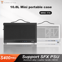 TUMMASTER S400PRO MINI Portable PC Case, Supports ITX Motherboards, Side Mesh Cooling Desktop Computer Case