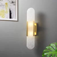 Nordic Modern High-End Marble Bedroom Bedside Lamps Living Room Wall Lighting Elegant Room Decor Marble Interior Wall Led Lights