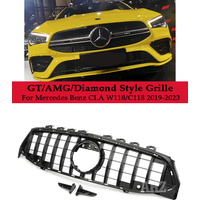 Front Bumper Panamericana Diamond AMG GT Grille For Benz CLA W118 C118 X118 CLA180 200 250 CLA45 35 2019-2023 Car Accessories
