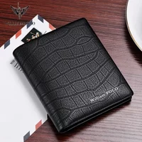 Men Wallet 100% Genuine Leather Wallet Men Crocodile Pattern Men Card Holder Wallet Real Cowhide Wallets For Man