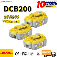 Für Dewalt 18V/20 Volt MAX 7000mAh DCB200 Lithium-Akku für 18V DCB203 DCB184 DCB182 180 DCB181 DCB182 DCB201 DCB206 /Ladegerät