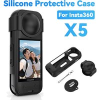 For Insta360 X5 Silicone Camera Protective Case Shockproof Protective Case Full Cover Shell Camera Accessorie