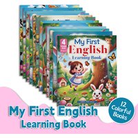 My First English Learning Book Set (12 Books) – Phonics & Vocabulary, Sight Words, Early Reading Practice, ESL Kids