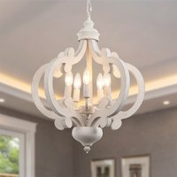 Vintage Wood Led Chandelier Lighting for Living Room Bderoom Kitchen Chandeliers Farmhouse Loft Retro Indoor Lamp Lights Fixture