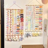 Wall Mount Hair Accessory Storage Organizer Large Capacity Display Bag For Hair Ties Barrettes Claw Clips