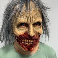 Masque de zombie démon, couvre-tête d'horreur, accessoire effrayant pour Halloween, fête masquée, cosplay, costume, accessoires.