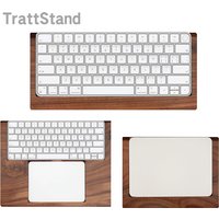 2 in 1 Walnut Solid Wooden Tray Palm Rest For Apple Magic Keyboard with Touch ID Magic Trackpad stand Wrist Support Pad
