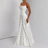 BKLD Temperament Elegant Long Dress For Women Bandage Bodycon Open Back Strap Hollow Cross Lace Up Pleated Evening Party Dresses