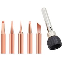 1 Set K 2.4D 3C B I Pure Copper Durable 936 Soldering Handle Kit 900M Soldering Iron Tips For Soldering Station