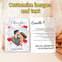 Customized Greeting Cards with Images And Text,Featuring Personalized 'I LOVE YOU' - Perfect for Weddings,Anniversaries,Birthday