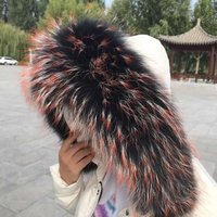 2025 Winter Raccoon Fur Collar Women Men Luxury Natural Fur Hood Trim Decors For Coat Jacket Genuine Real Fur Shawls Scarves
