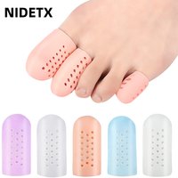 2pcs=1pair Finger Toe Protector Silicone Gel Cover Cap Pain Relief Preventing Blisters Corns Nail Tools Foot Care Toe Separators