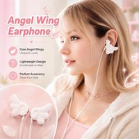 1/2Pair Girlish Kawaii 3D Wing Earphone Decoration for Wired Headphones Cute Angel Wings DIY Accessories Aesthetic Earbud