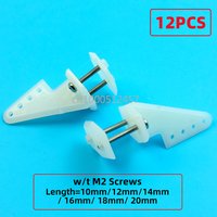 12 Sets/lot With Screws Pin Horns 18x26mm 4 Holes L18xW13xH26 RC Airplanes Parts Electric Planes Foam Aeromodelling Accessory