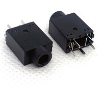 10Pcs Black PJ-358 DC30V 1A 3.5MM Audio Socket Connector Vertical 5Pin DIP-5PJ358