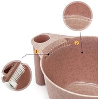 Large Capacity Coloring Mixing Dye Bowl Wheat Straw Styling Accessories Hairdressing Cup DIY Salon Styling Tool Hair Dyeing