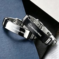 High Quality Stainless Steel Adjustable Custom Bracelet For Mercedes Benz A B C S Class AMG GLA CLA GLC W176 W221 W204 W205