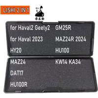 Newest Lishi Tool 2 in 1 for Haval2 Geely 2 Haval 2023 HY20 MAZ24 DAT17 HU100 HU100R GM25R MAZ24R-2024 KW14/KA34 for KIA1R