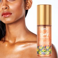 GOIPLE 100ml Moisturizing Body Shimmering Oil Gold Bronze Contour Brightening for All Skin Tone Face Body & Leg Body Glitter Oil
