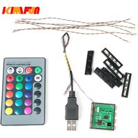 6pcs 1X4 USB Remote Control RGB For Lego Light Building Block Toy MOC Multiple Modes City DIY Extendable Electronic Brick