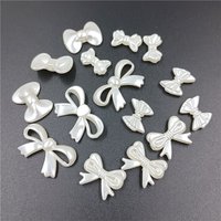 20pcs Acrylic ABS Imitation Pearl Bead With Hole Small Ribbon Bow Material DIY Earrings Necklace Accessories Jewelry Making