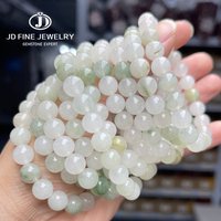 JD Natural Ice Green Jade Tianshan Cui Stone Bracelets Women Fashion Simple Strand Bracelets Lucky Healing Yoga Jewelry For Gift