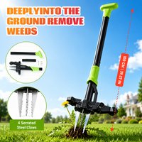 Stand Up Yard Weeding Tool Weed Puller Long Handle Manual Root Remover Labor Saving Foot Operated Garden Weeder Grass Extractor