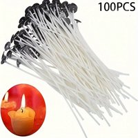 100pcs Multi-Sizes Pre-Waxed Candle Wicks Low Smoke DIY Candle Making Accessories Candle Making Supplies
