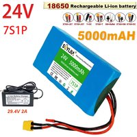 24V Lithium Ion Battery, 7S1P, 5000mAh, Suitable for Selling Condoms, Toys and Bicycles, with Built-in BMS and 29.4V Charger