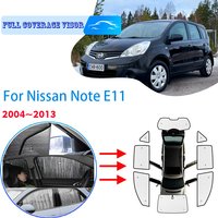 Full Covers Sunshades For Nissan Note E11 2004~2013 2012 2011 2010 Car Accessories Sun Protection Windshields Side Window Visor