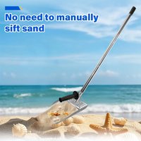 Extended iron sand shovel, heavy-duty long beach shovel, stainless steel metal detector, spoon, long handle, beach treasure hunt