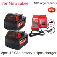 For Milwaukee M18 18V 9.0Ah 12Ah High Output Replacement Battery Rechargeable for Milwaukee M18 Cordless Power Tools